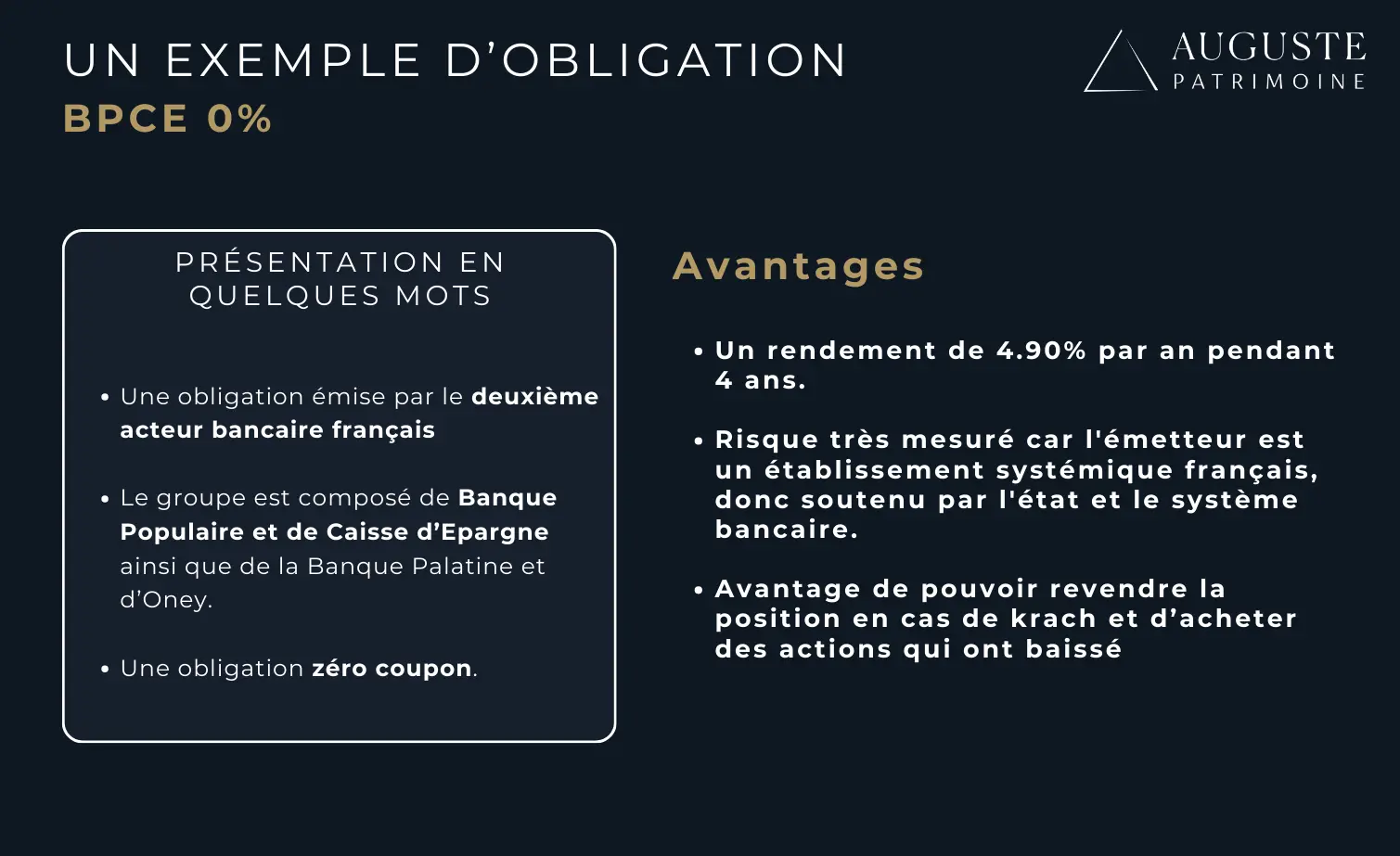Un exemple d'obligation : BPCE 0%