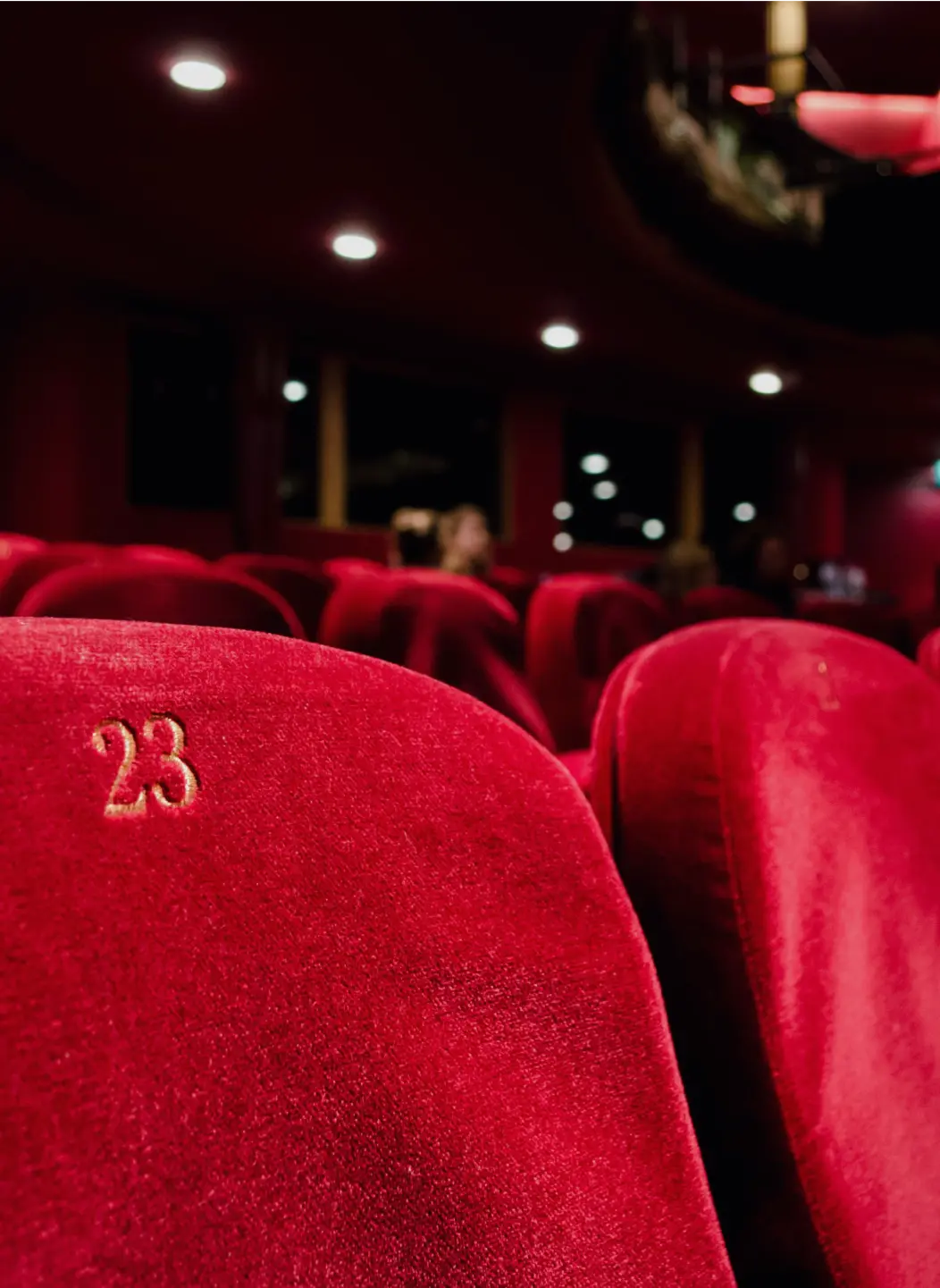 Fauteil de cinéma portant le numéro 23