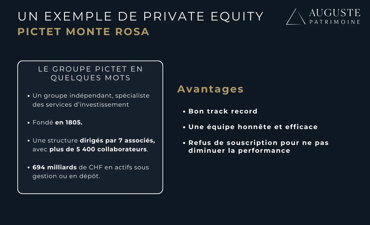 Un exemple de private equityp pour un placement de 1 000 000 d'euros