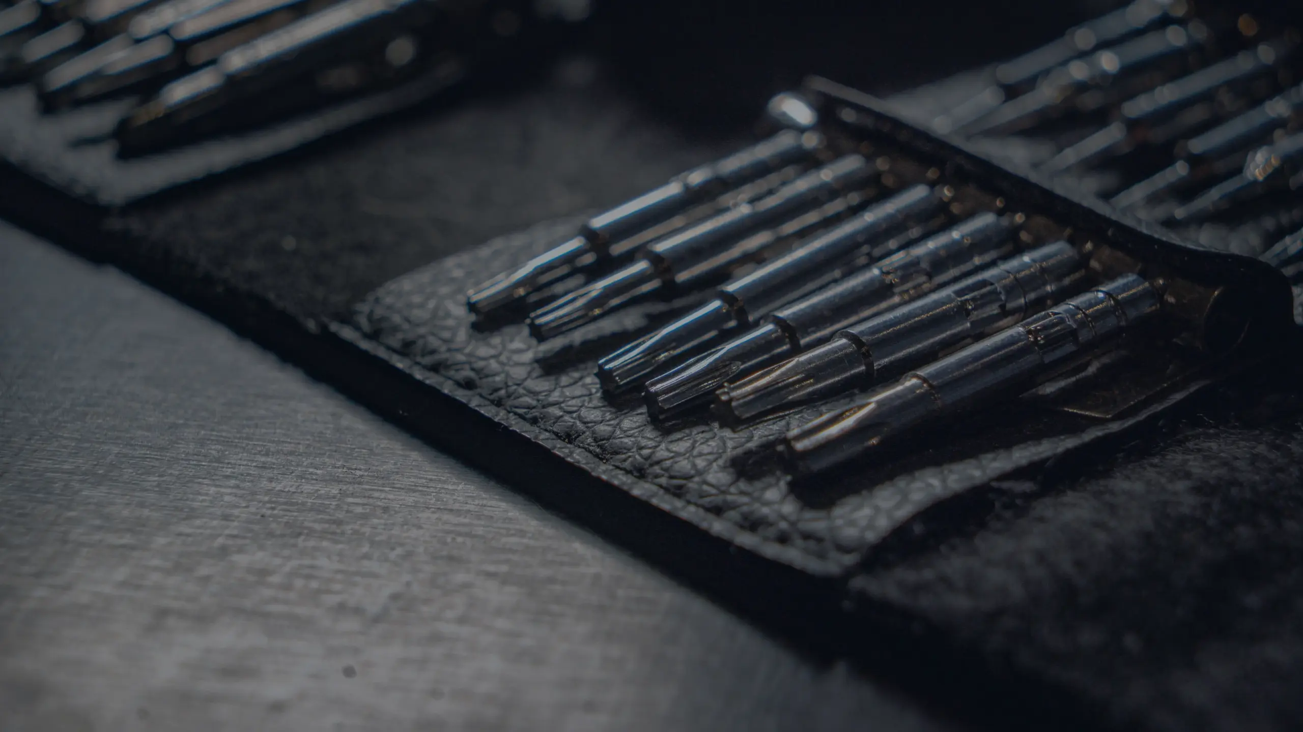 Outils photographiés en gros plan
