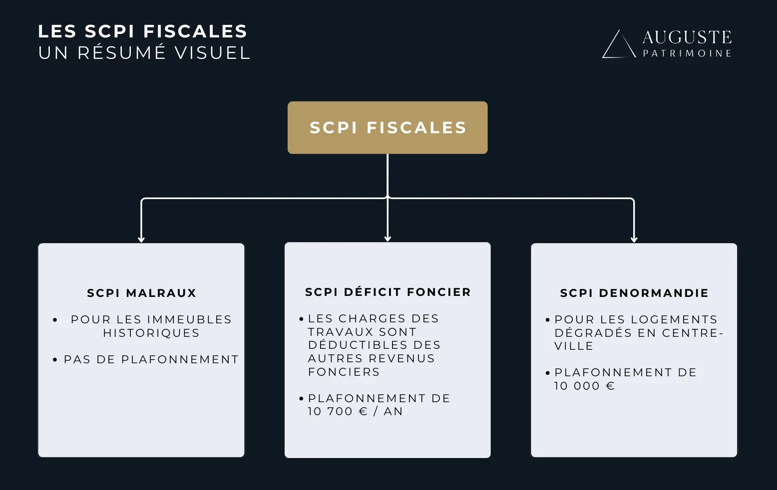 Un résumé visuel des SCPI fiscales